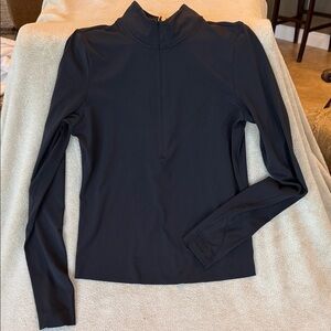 Zella Women's Black Long Sleeve 1/4 zip Top